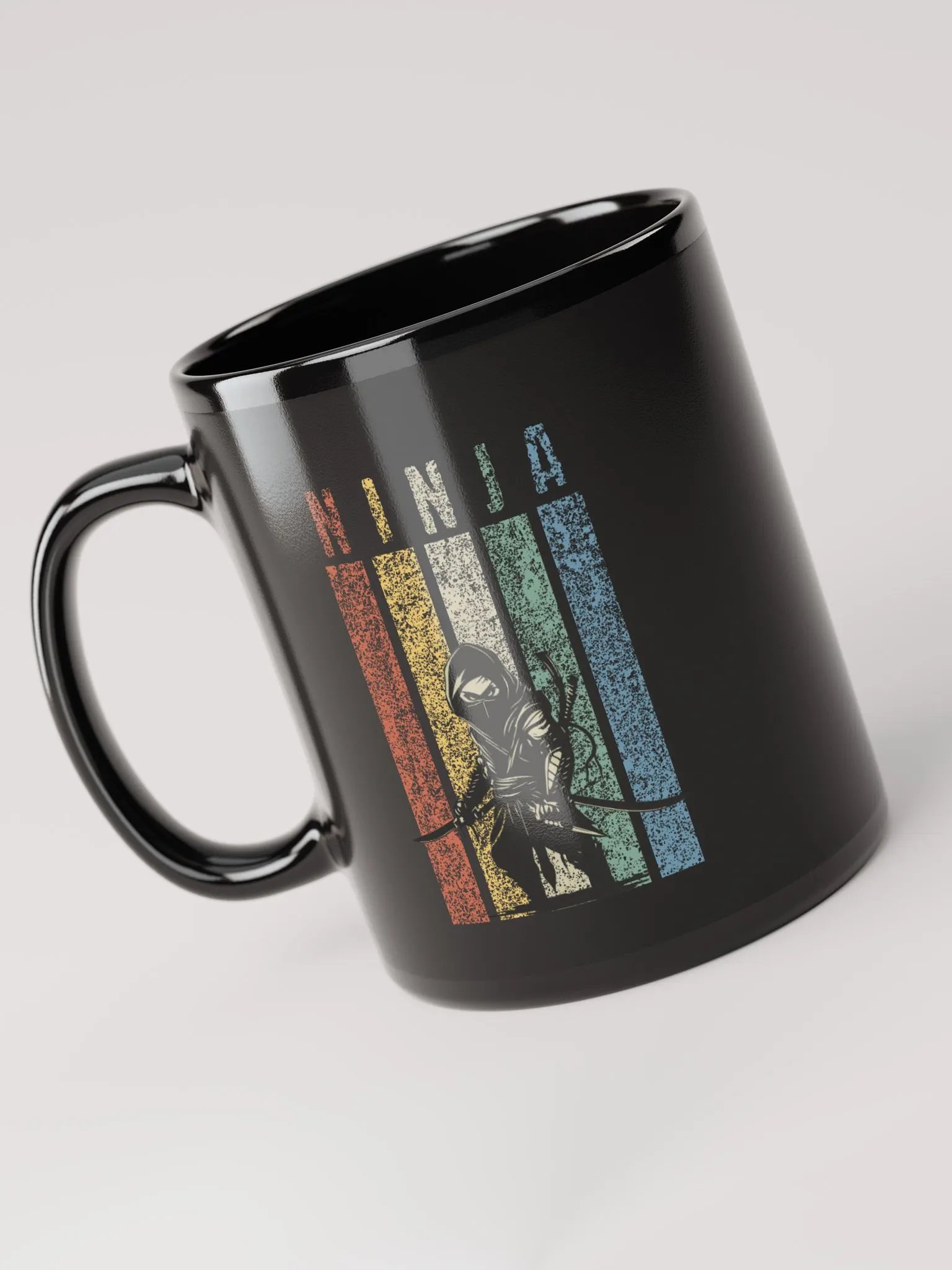 Retro Ninja Warrior | Black Mug product image (6)