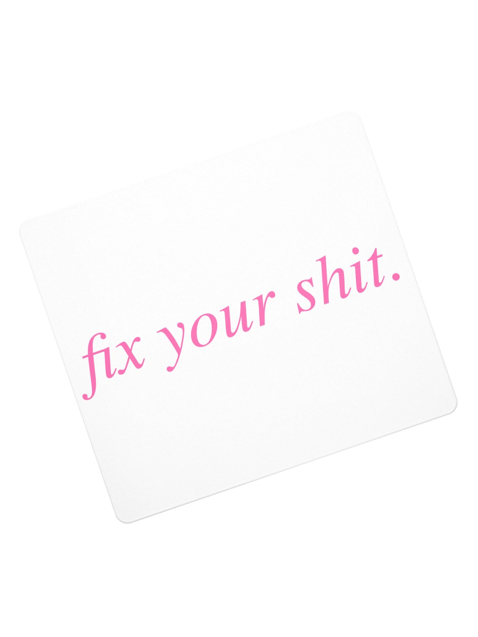 No ShopCo Gaming Mouse Pad - Phrase Pink on White product image (7)