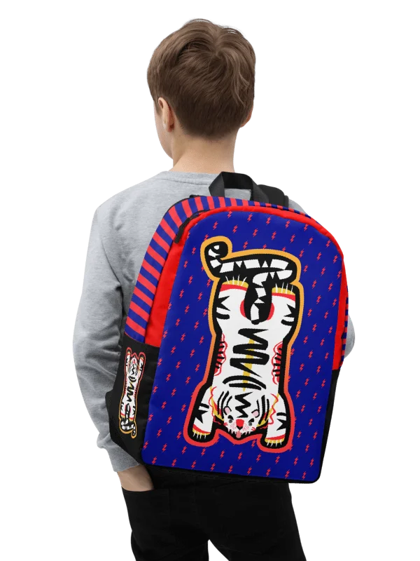 Blue and Red Tiger Backpack product image (2)