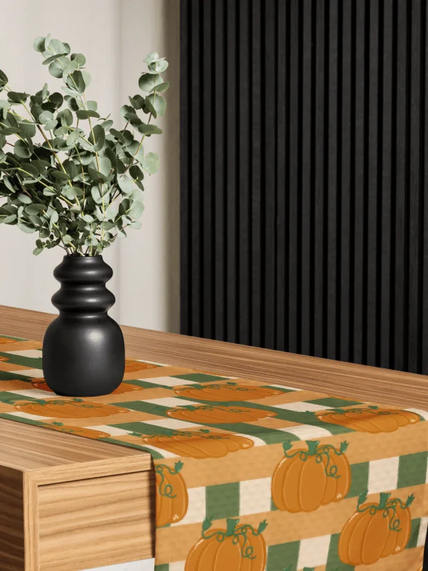 Pumpkin Plaid Pattern Table Runner product image (1)