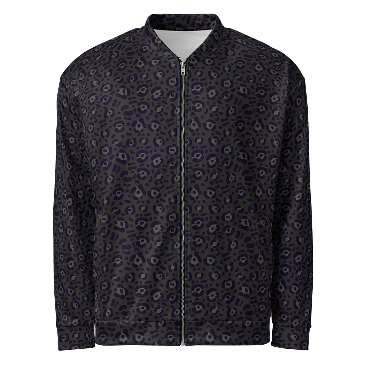 Comfortable Bomber Jacket with Bold Black Leopard Print product image (1)