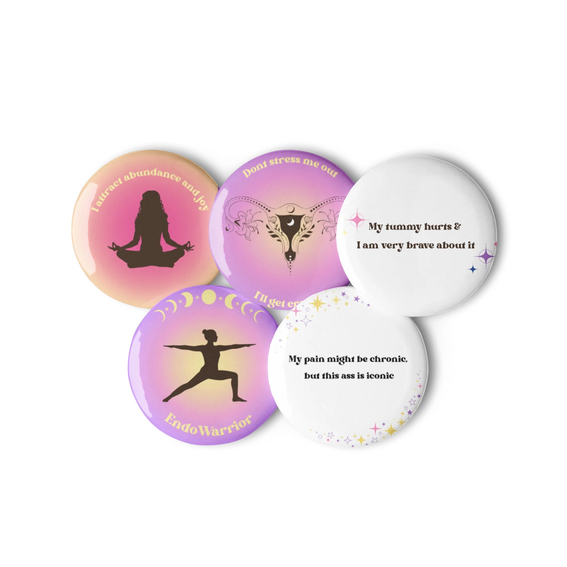 💫 FieFlow “Chronic & Iconic” Pin Button Set — Pack of 5 product image (3)