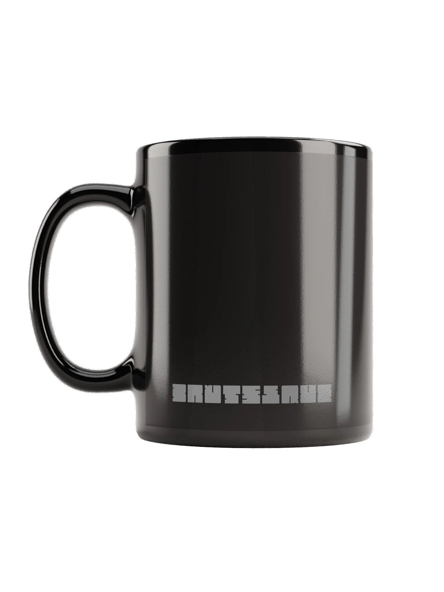 Minimal Black Glossy Mug with Block Text product image (1)