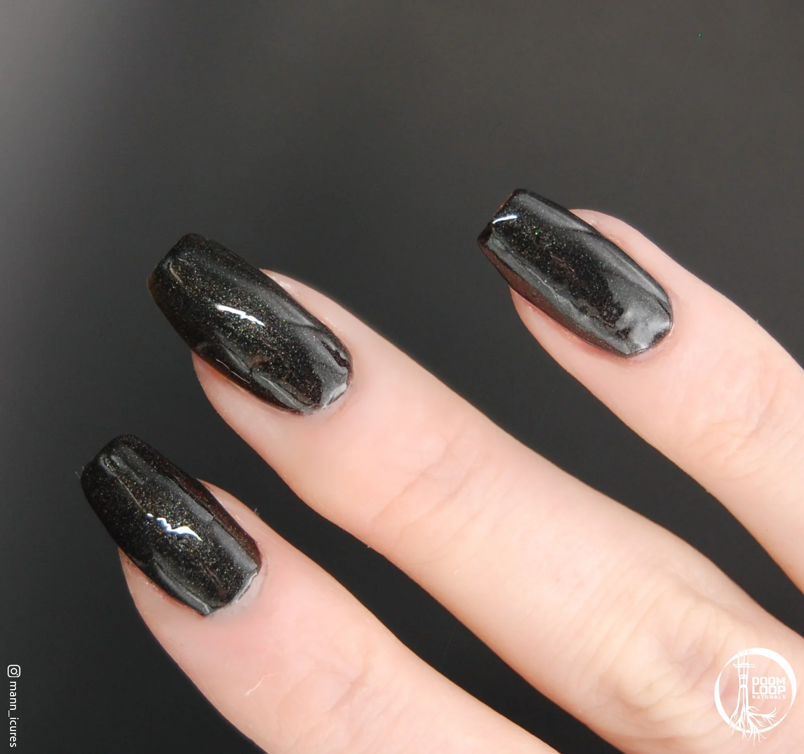 2 AM - Black Holo Sparkle Nail Polish product image (8)