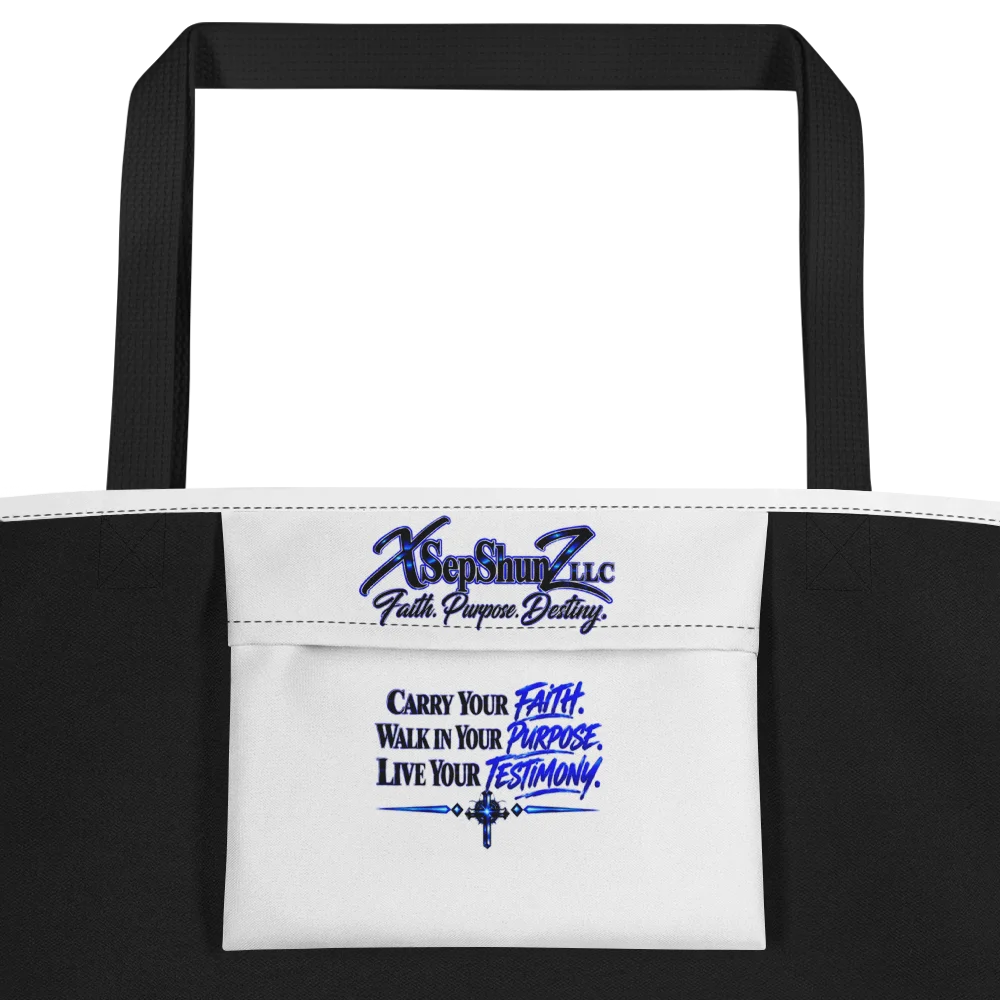 “PTSD: Praise • Thanksgiving • Salvation • Destiny” — Faith Tote Bag product image (2)
