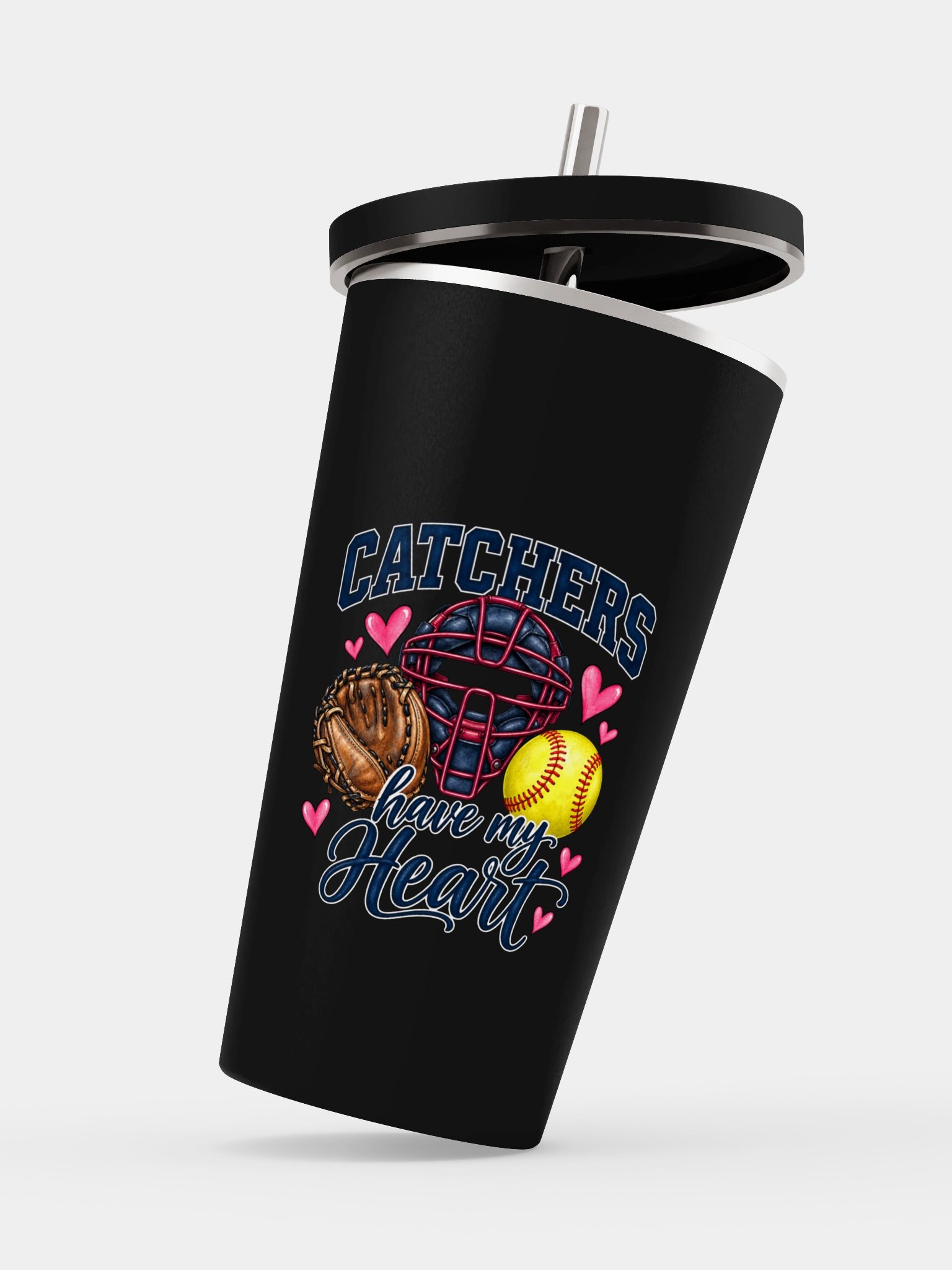 Catchers Have My Heart Tumbler | Softball Mom Cup product image (3)