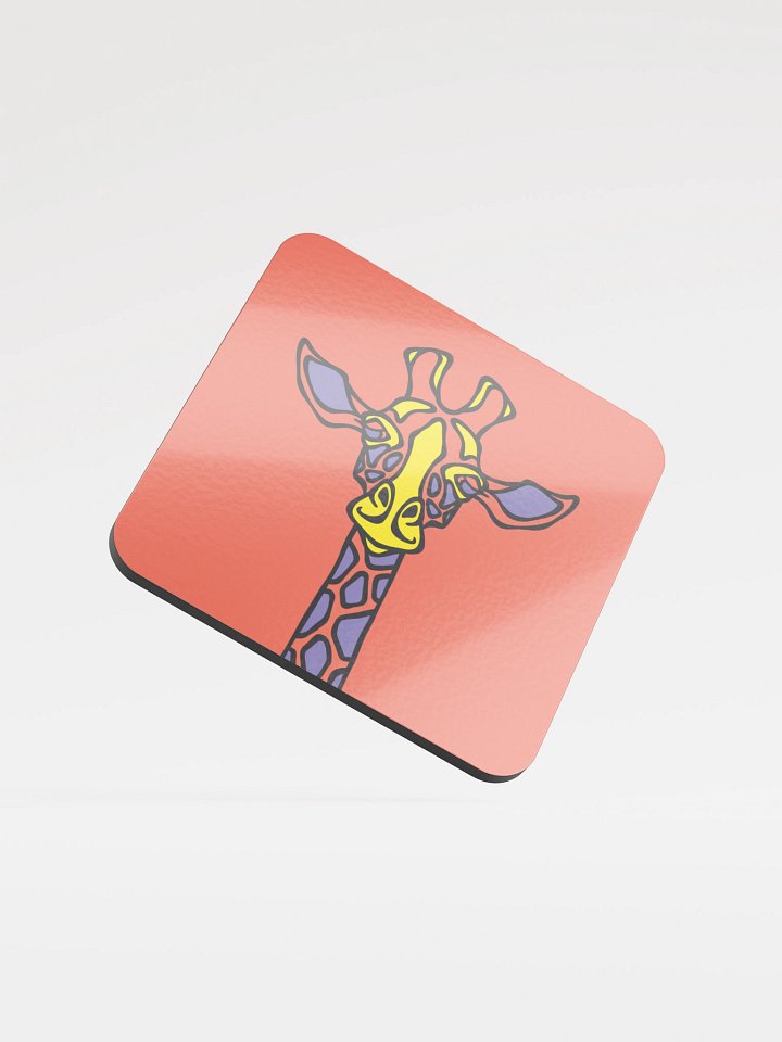 Spruce Giraffe - Glossed Cork Coaster product image (1)