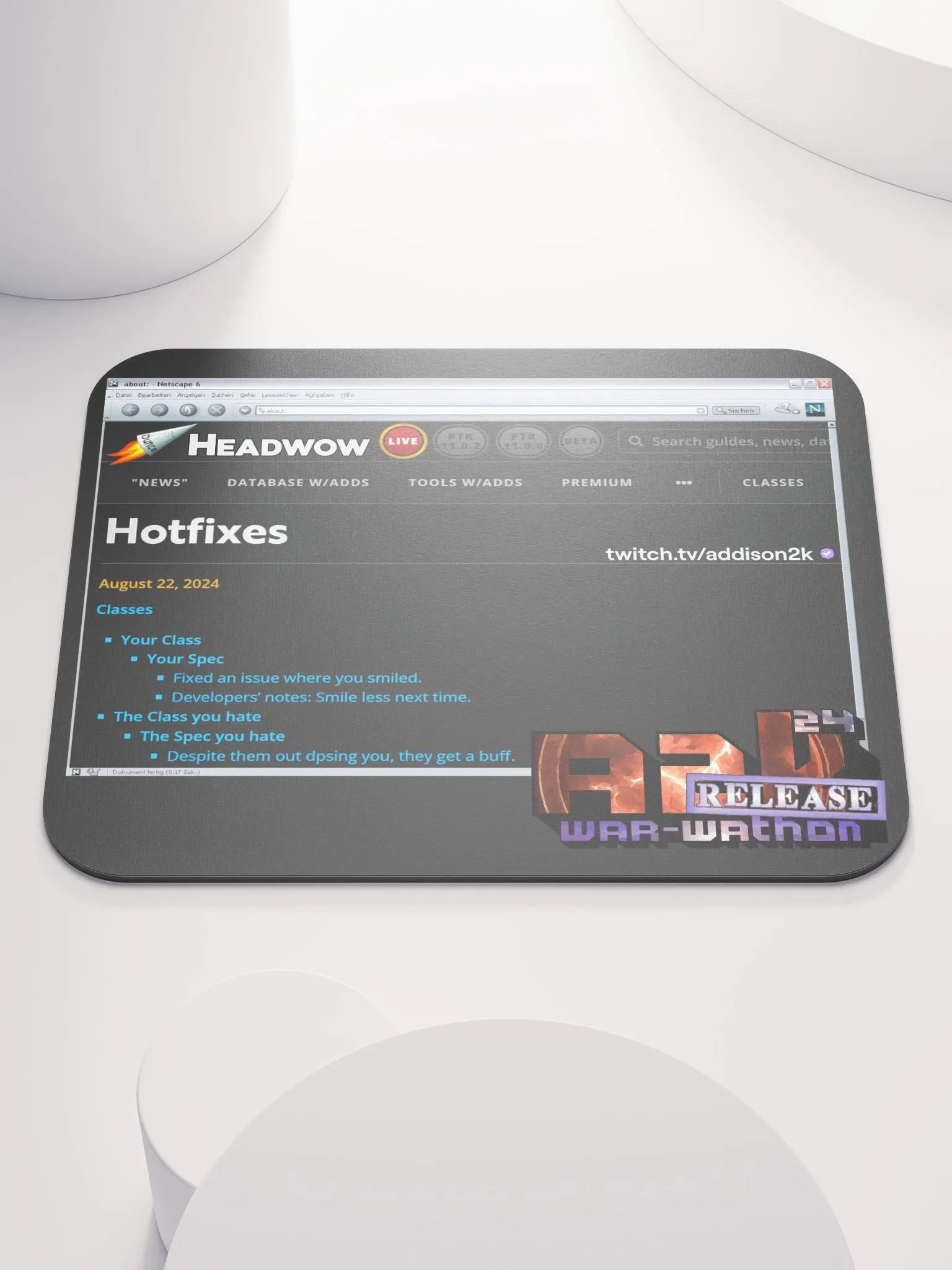 a2kMousePad NERF(TWW^24)RELEASE product image (1)