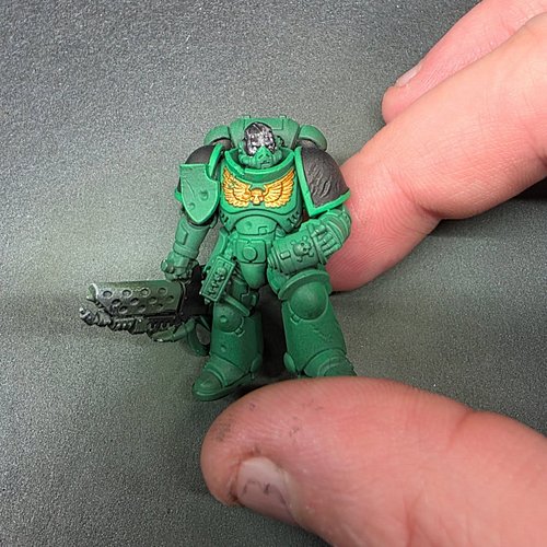 Starrted workibg on a Salamanders Infernus Sergeant. Going to be posting more images in the coming days. This is at the very ...