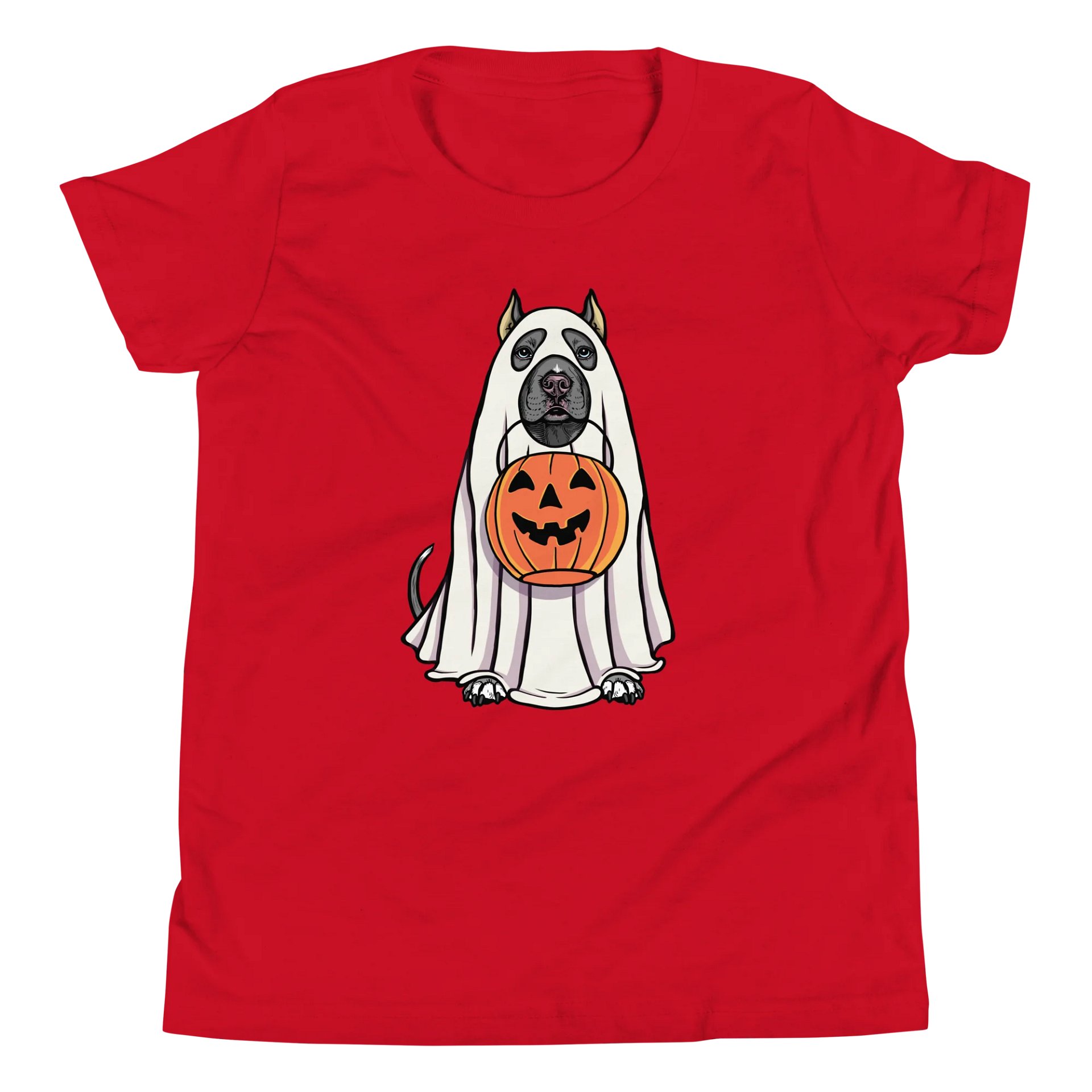 Halloween American Pitbull Terrier(Blue, Cropped Ears) Youth T-Shirt product image (5)