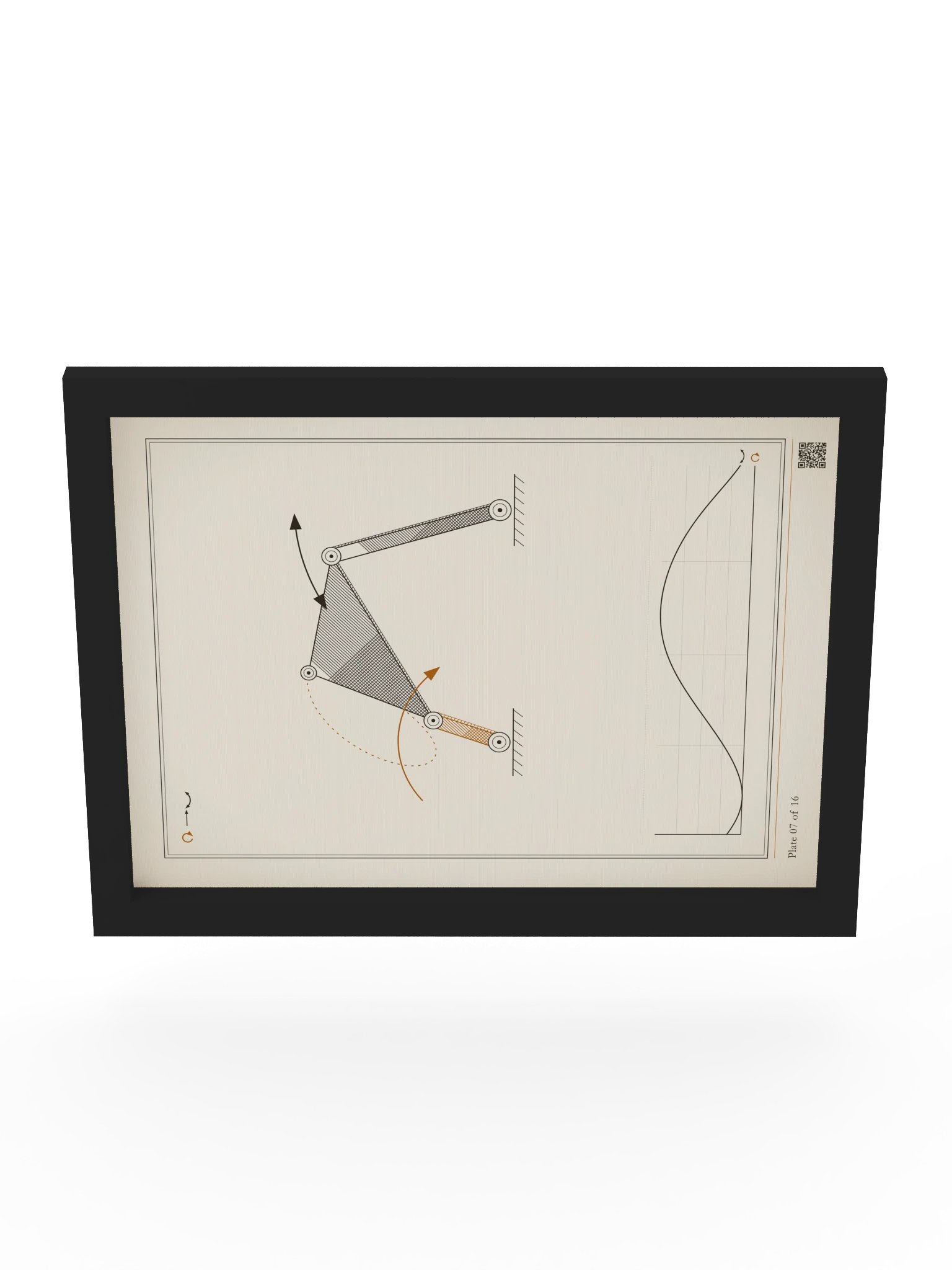 MOTION 07 · Four-bar linkage · framed product image (10)