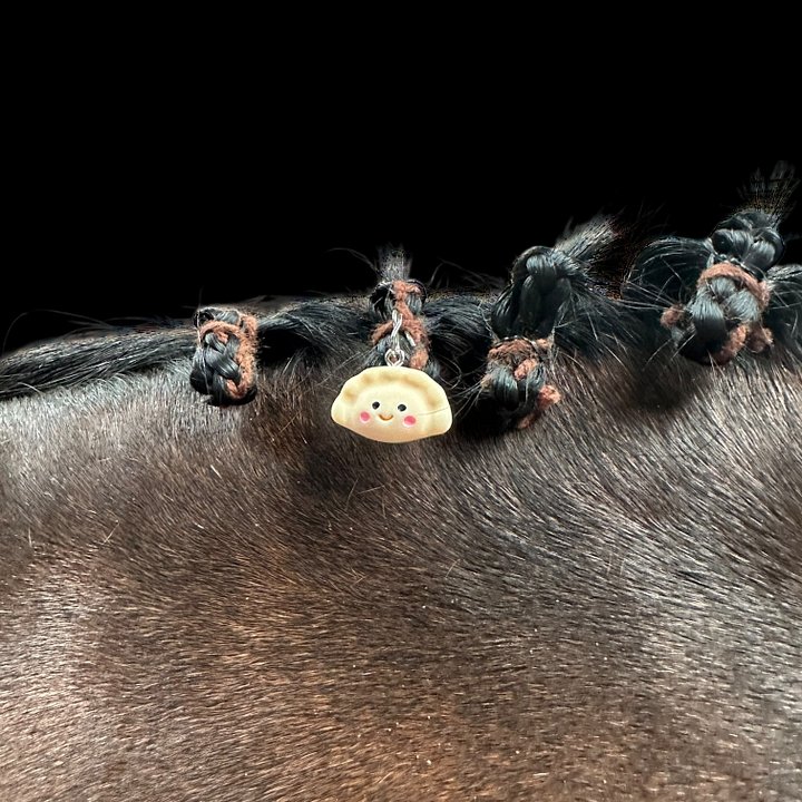 Dumpling Perogie Whinny Winners Braid and Bridle Charms for Horses | Little Shop of Ponies product image (1)