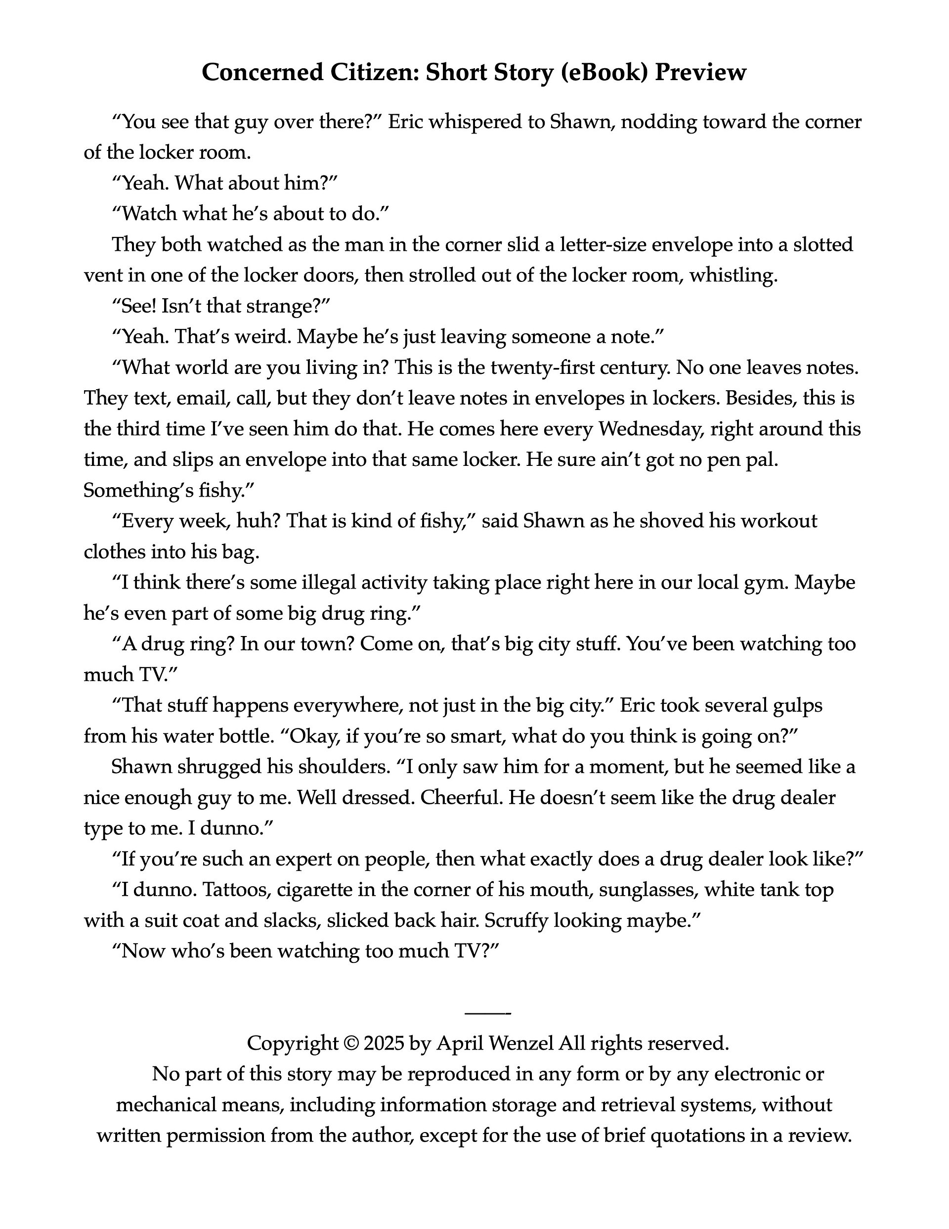 Concerned Citizen: Short Story (eBook) product image (2)