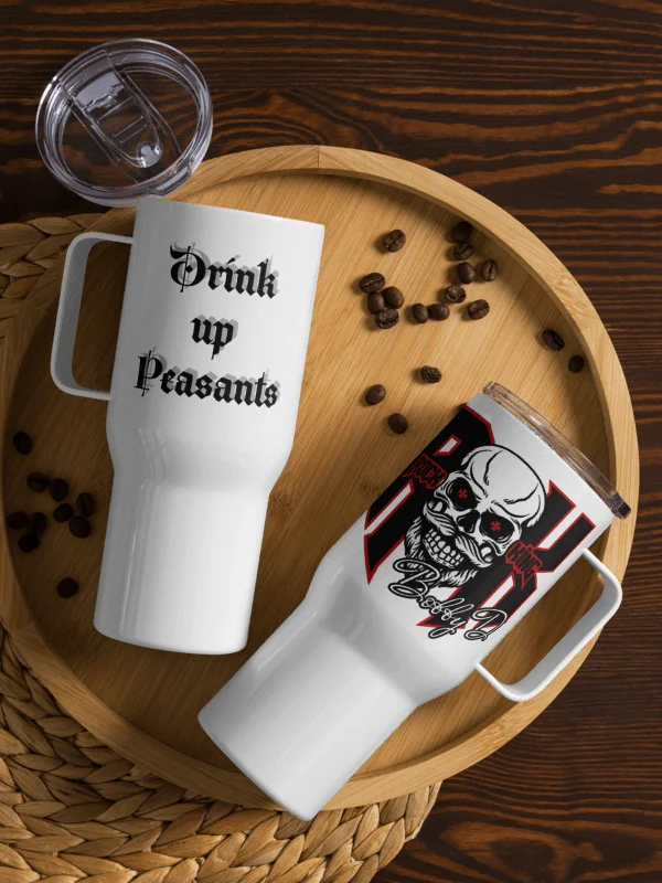 Drink up Peasants!- Rock King Travel Mug product image (1)