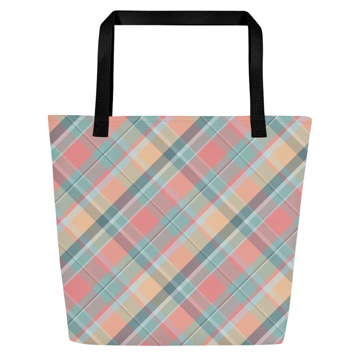 Summer Plaid Tote Bag product image (1)