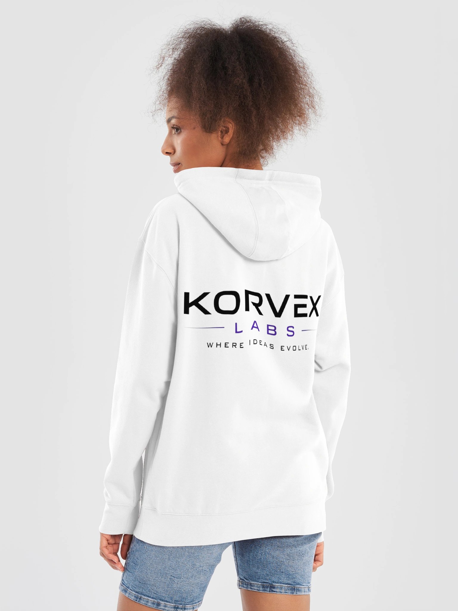 KORVEX Essential Hoodie (White) product image (6)