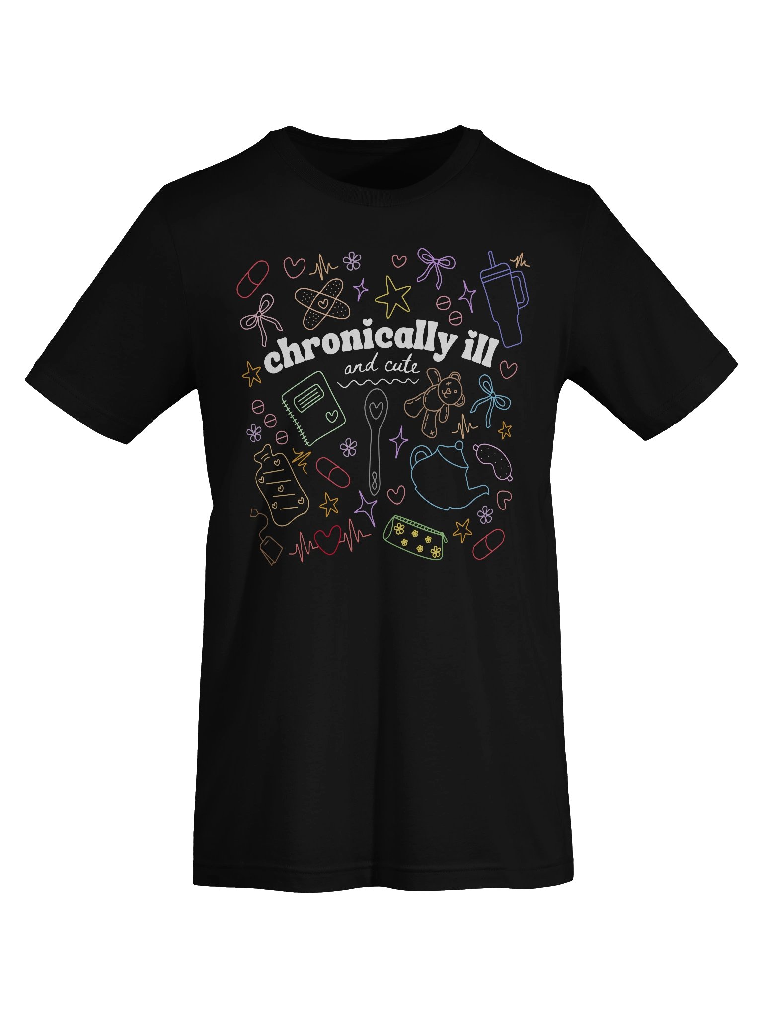 Chronically Ill and Cute Tee - Rainbow product image (91)