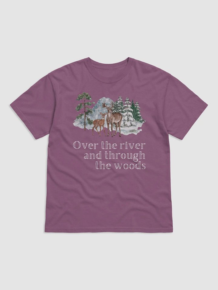 Over the River and Through the Woods Winter Holidays Adult T-Shirt product image (1)