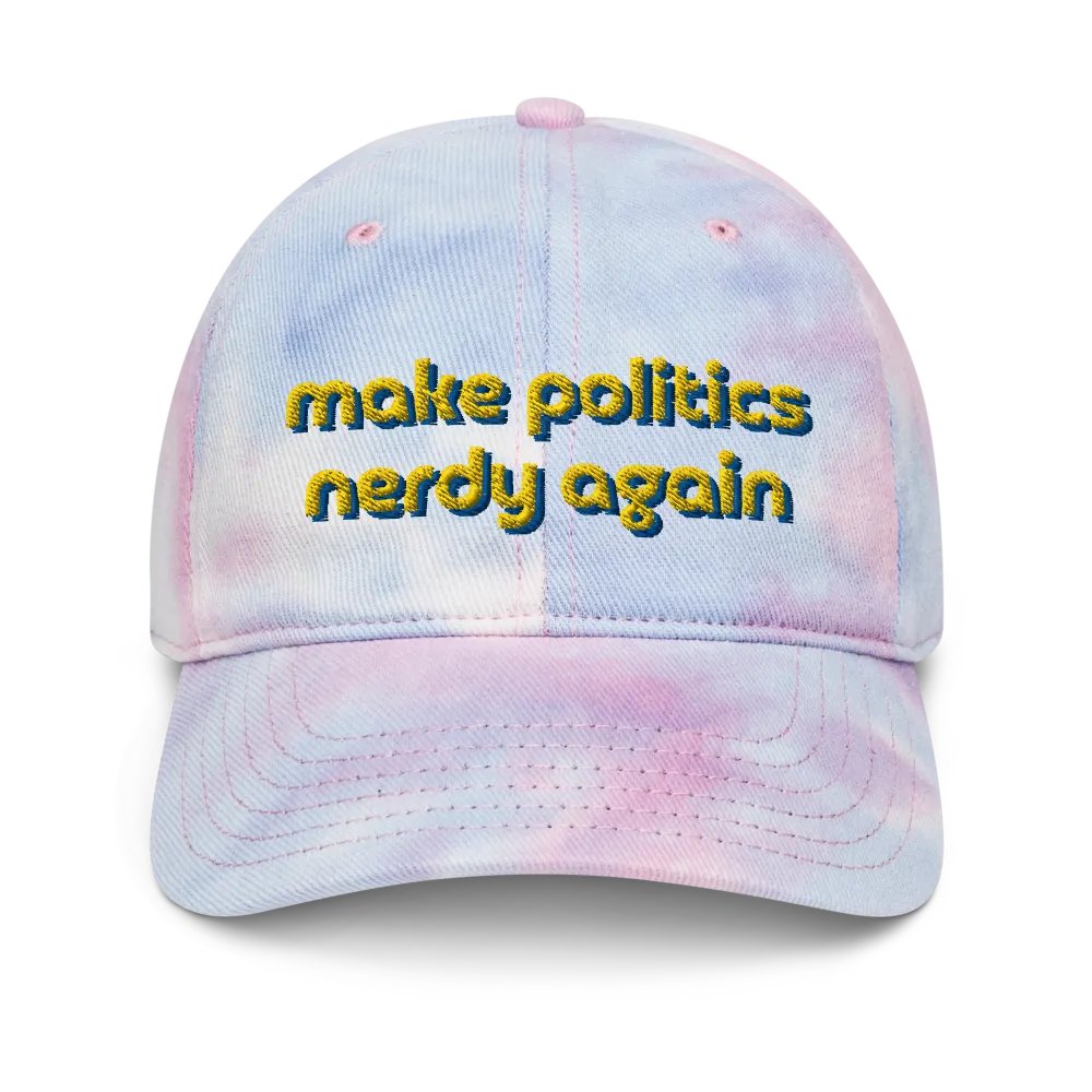 Make Politics Nerdy Again tie-dye hat product image (1)