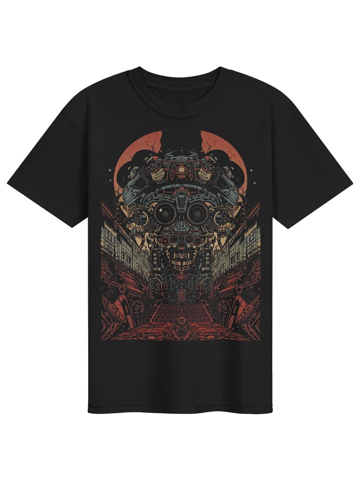 Retro-Futurist Robot Skull Heavyweight T-Shirt product image (1)