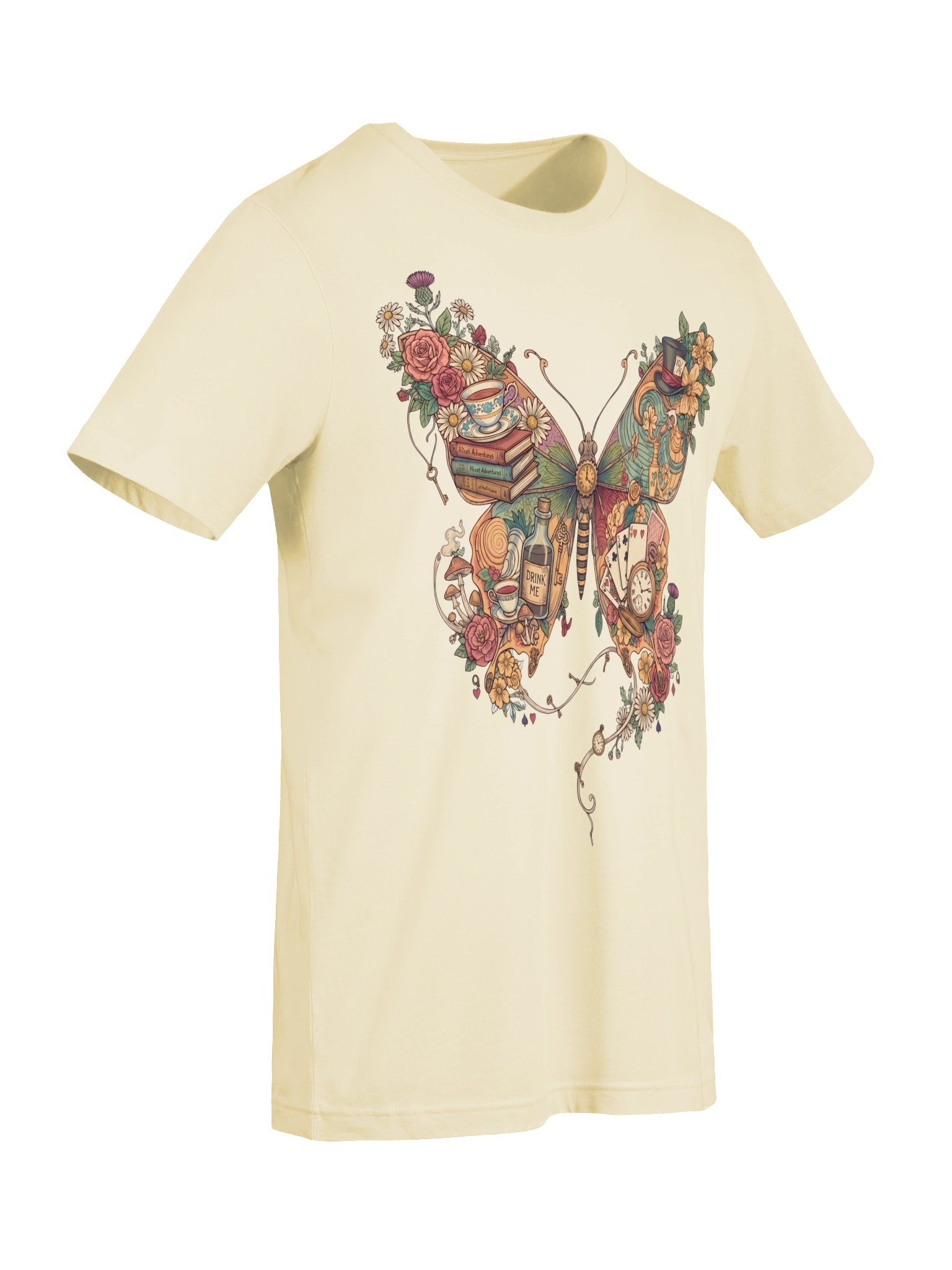 Alice in Wonderland Butterfly Shirt, Whimsical Literary Graphic Tee product image (113)
