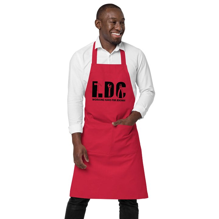 LDC – Working Hard for Jehovah Organic Cotton Apron product image (2)