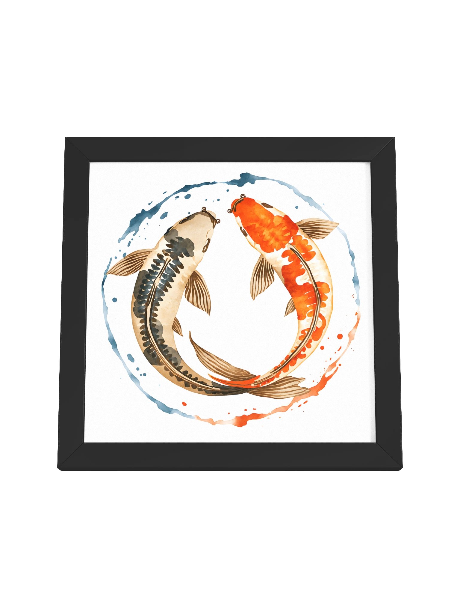 Watercolor Koi Fish Wall Art Print | Yin Yang Japanese Zen Decor product image (31)