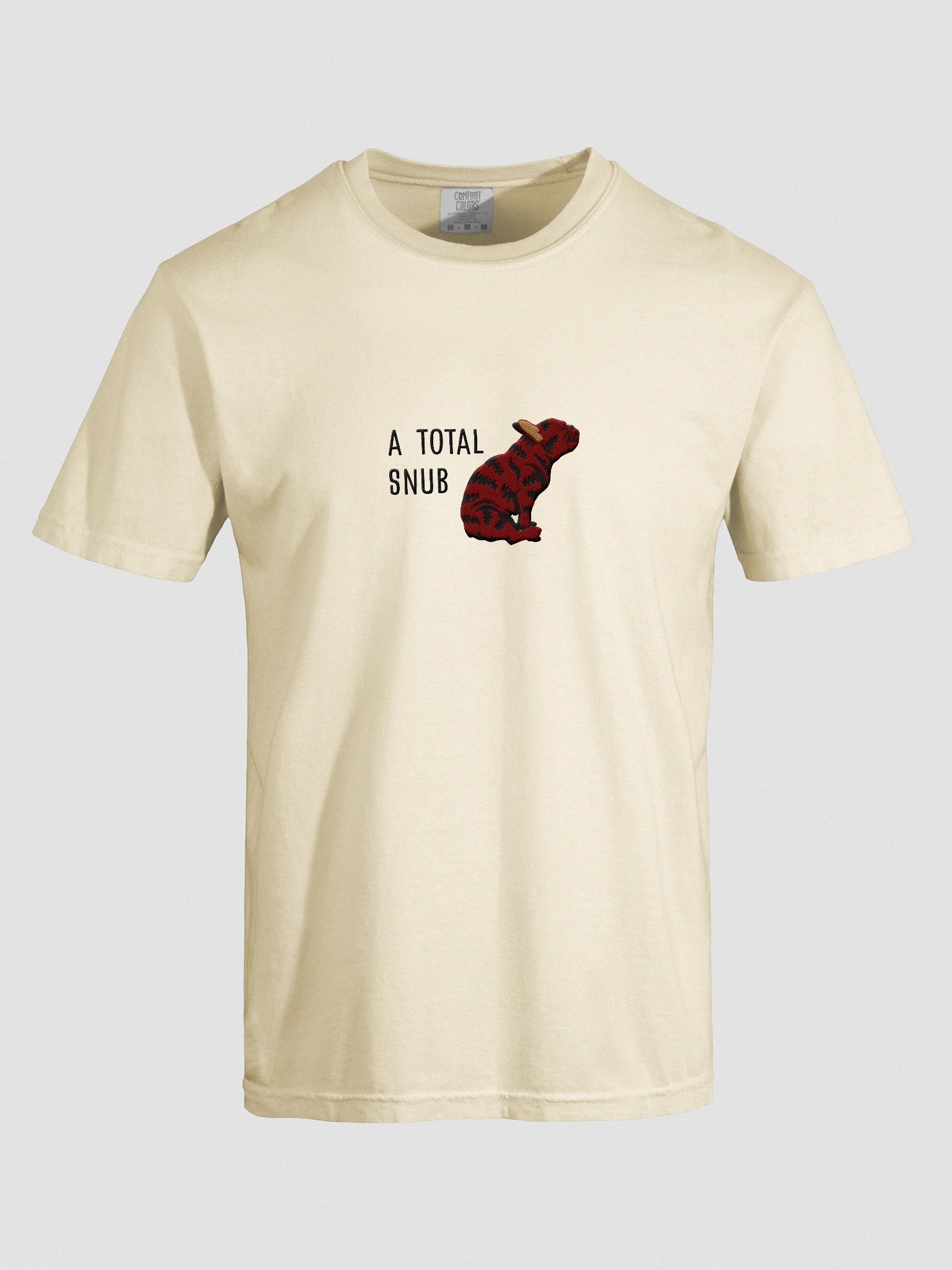 A Total Snub T-Shirt(Embroidered) of a French Bulldog(Brindle) product image (10)