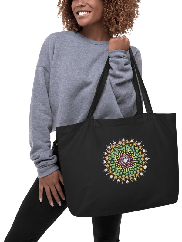Pastel Dot Mandala Organic Cotton Tote Bag product image (1)