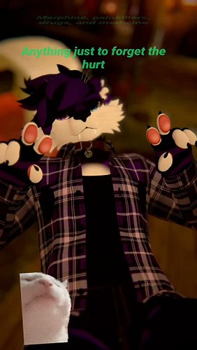 Just a Maine Coon cat chilling in Vrchat 

[ vrchat Maine coon fursona furry chilling gaming purple chill cat ]