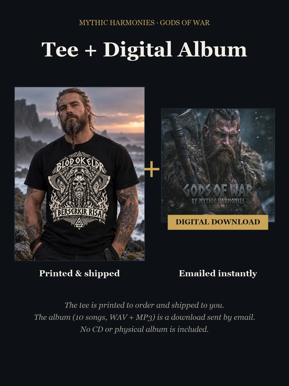 Gods of War — Tee + Digital Album product image (1)