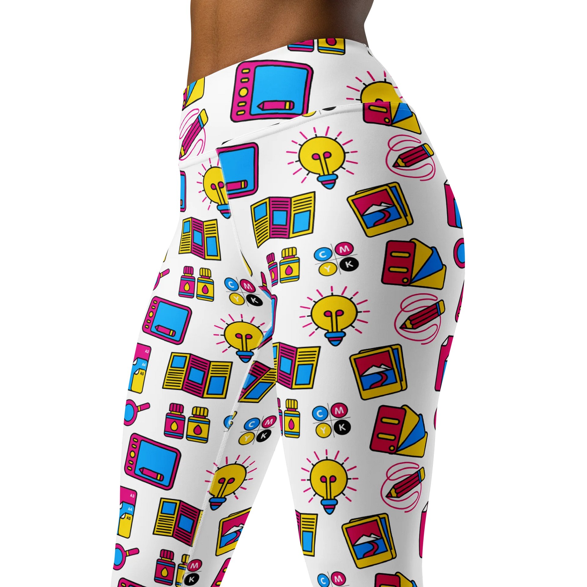 Playful Palette High-Waisted Leggings - Nostalgic Design Activewear product image (4)