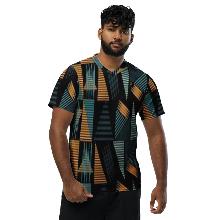 Lafate Store Designer Full Print Shirt Black Multicolor product image (1)