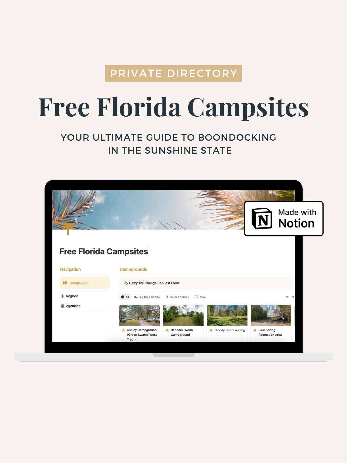 Florida Boondocking Private Directory product image (1)