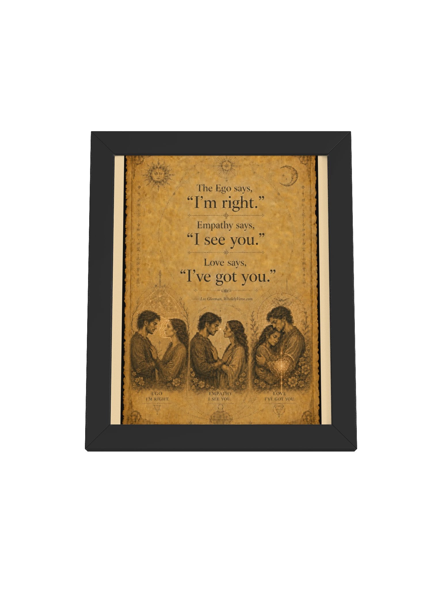 Love Holds What Ego Protects — WholelyVerse Framed Art Print product image (13)