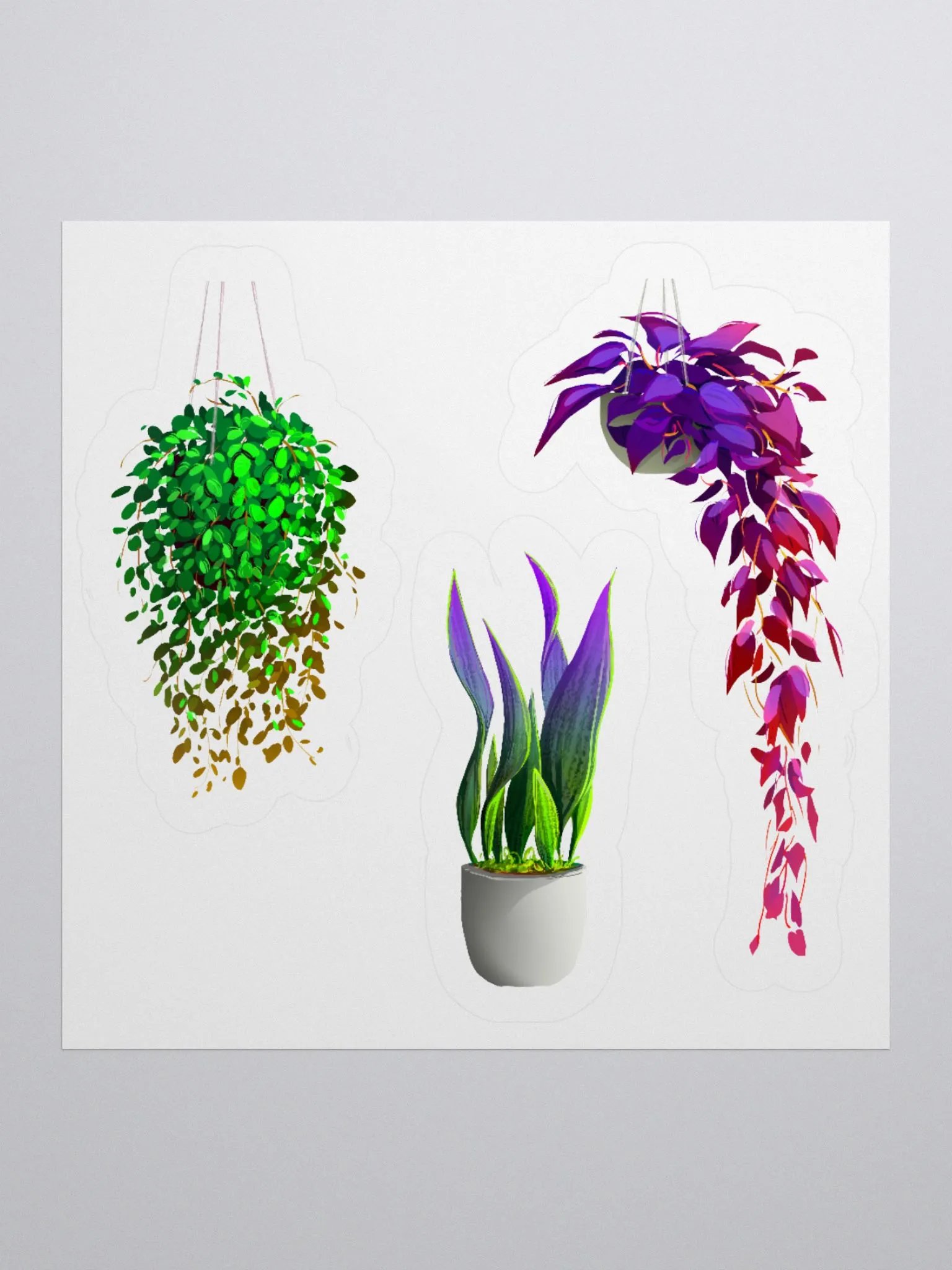 Interior plants stickers product image (2)