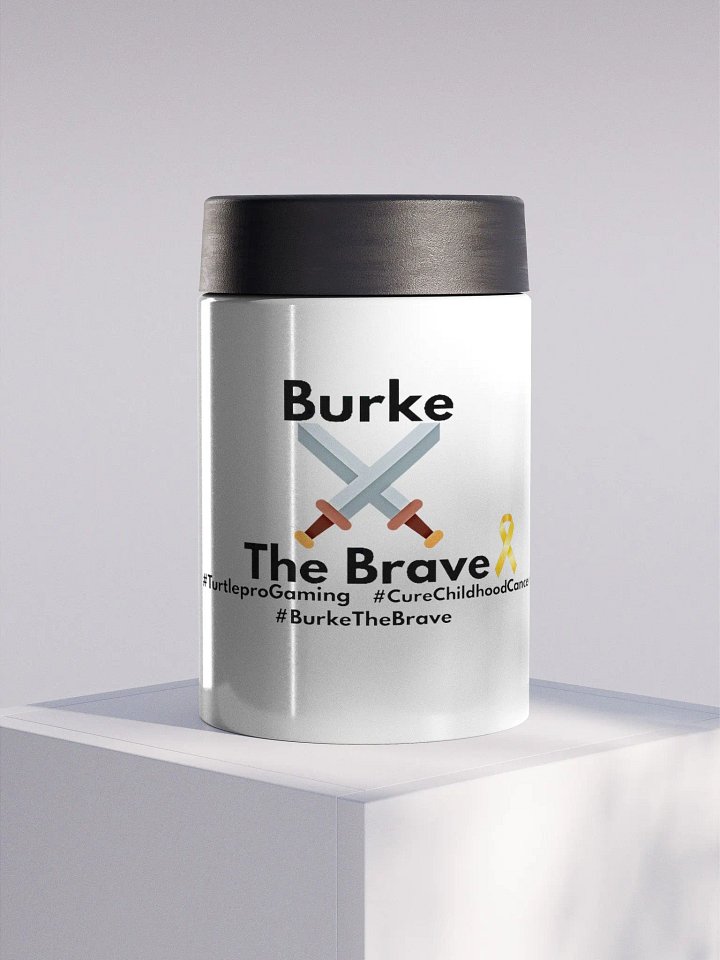 Burke The Brave steel koozie product image (1)