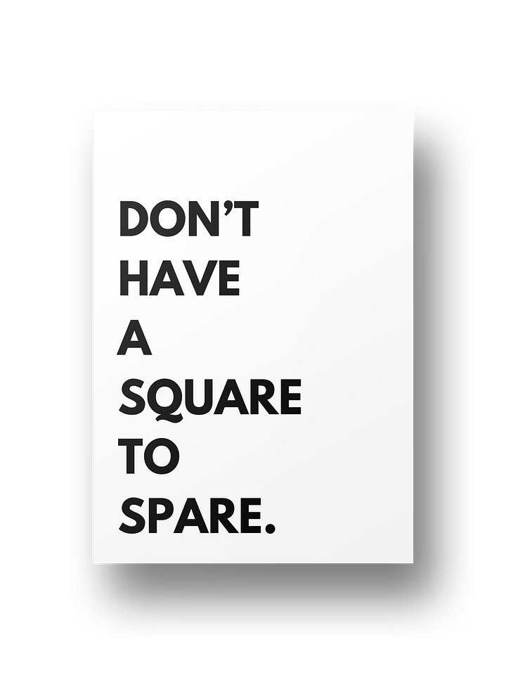 Square To Spare Poster product image (1)