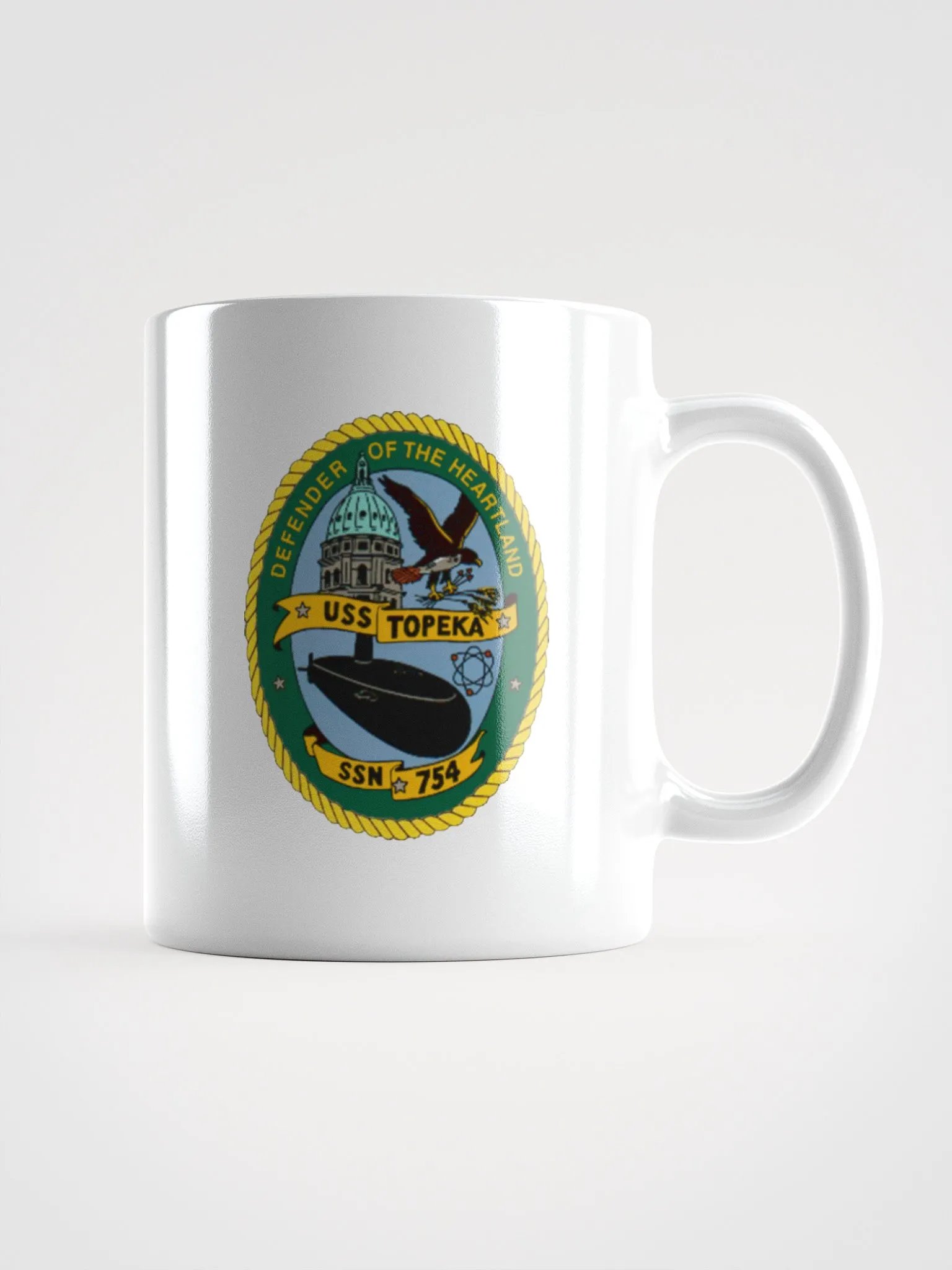 USS Topeka SSN 754 White Coffee Cup product image (1)