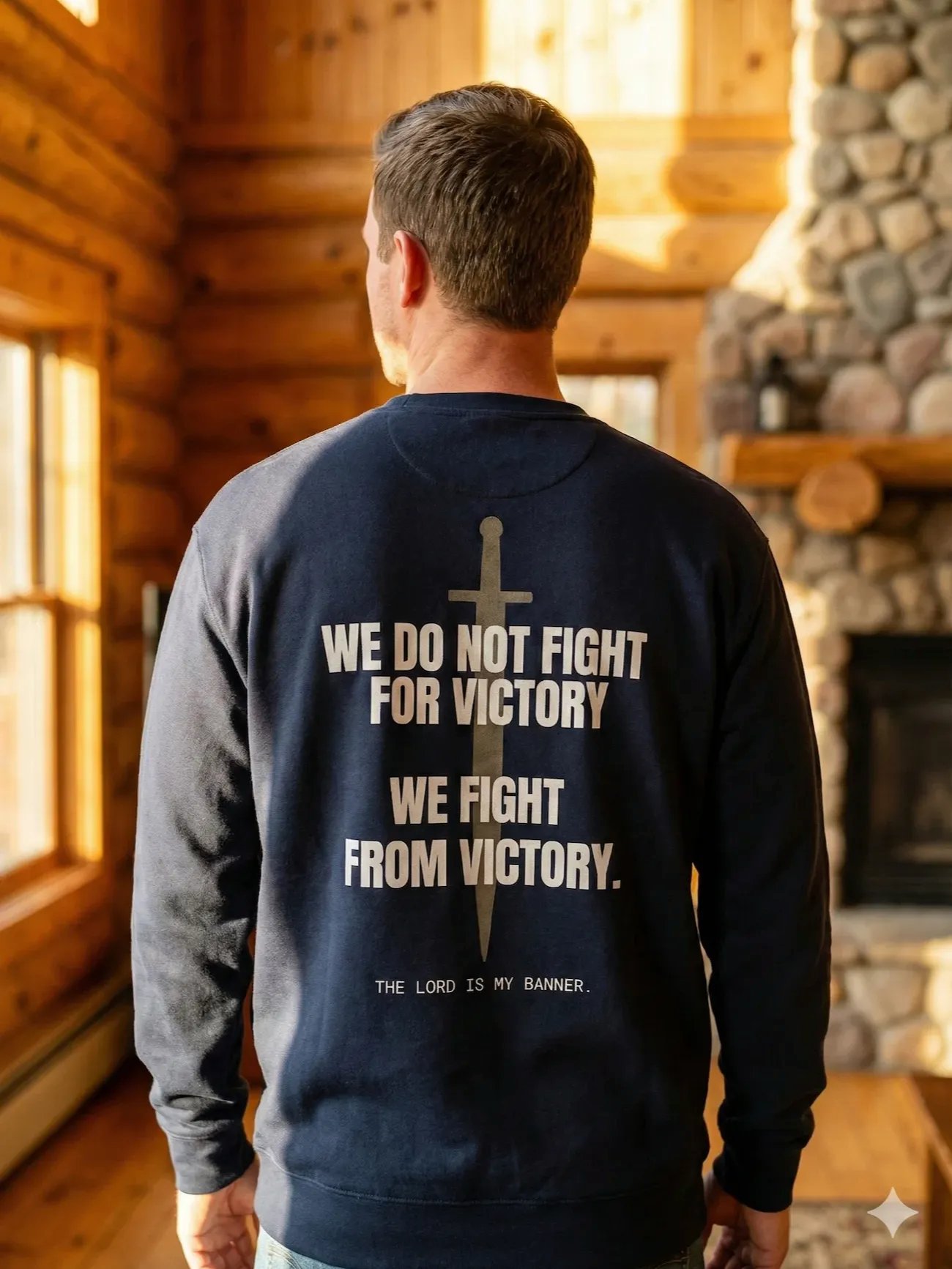 Jehovah Nissi "Victory Standard" Heavyweight Crewneck product image (5)