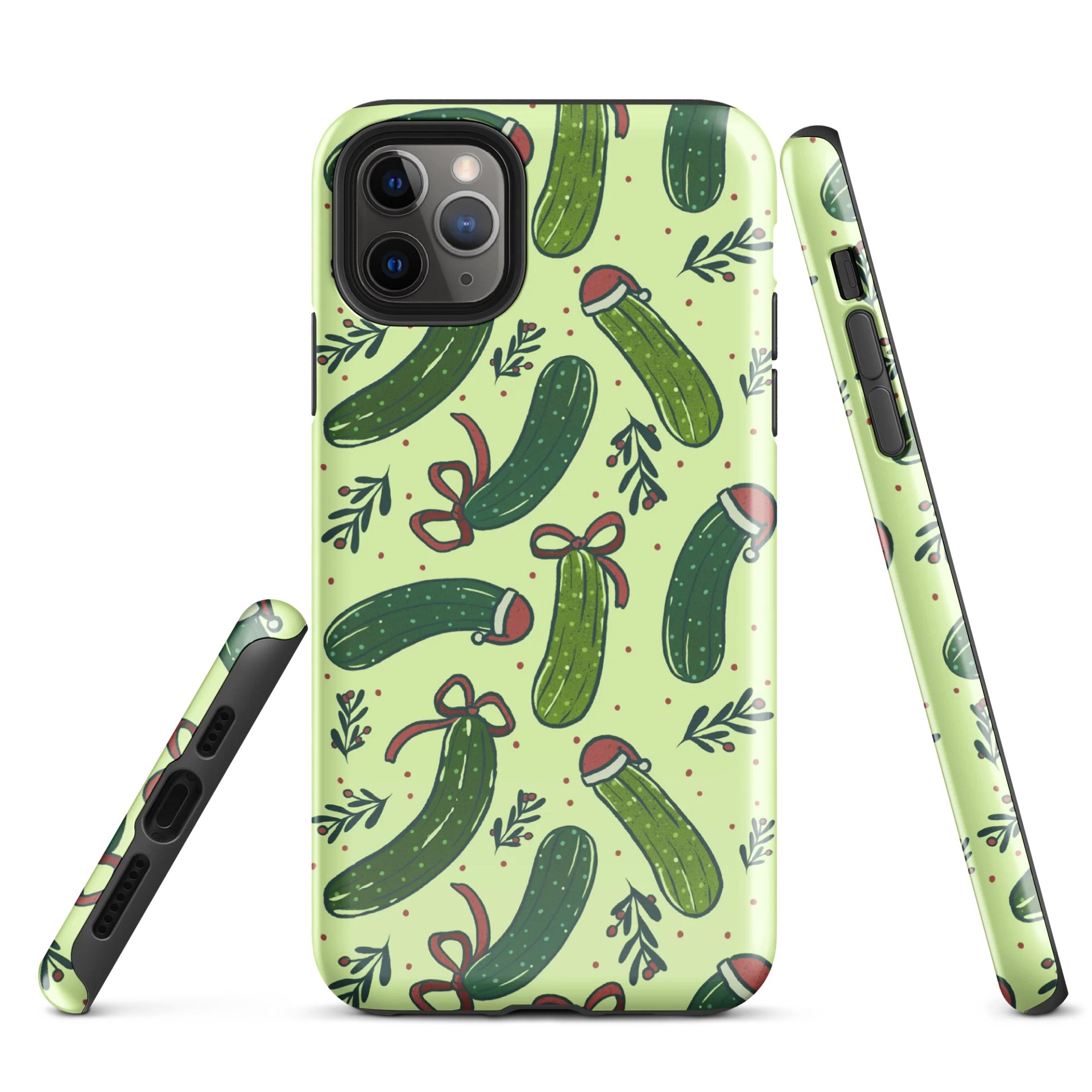 Christmas Pickles Pattern iPhone Case product image (5)