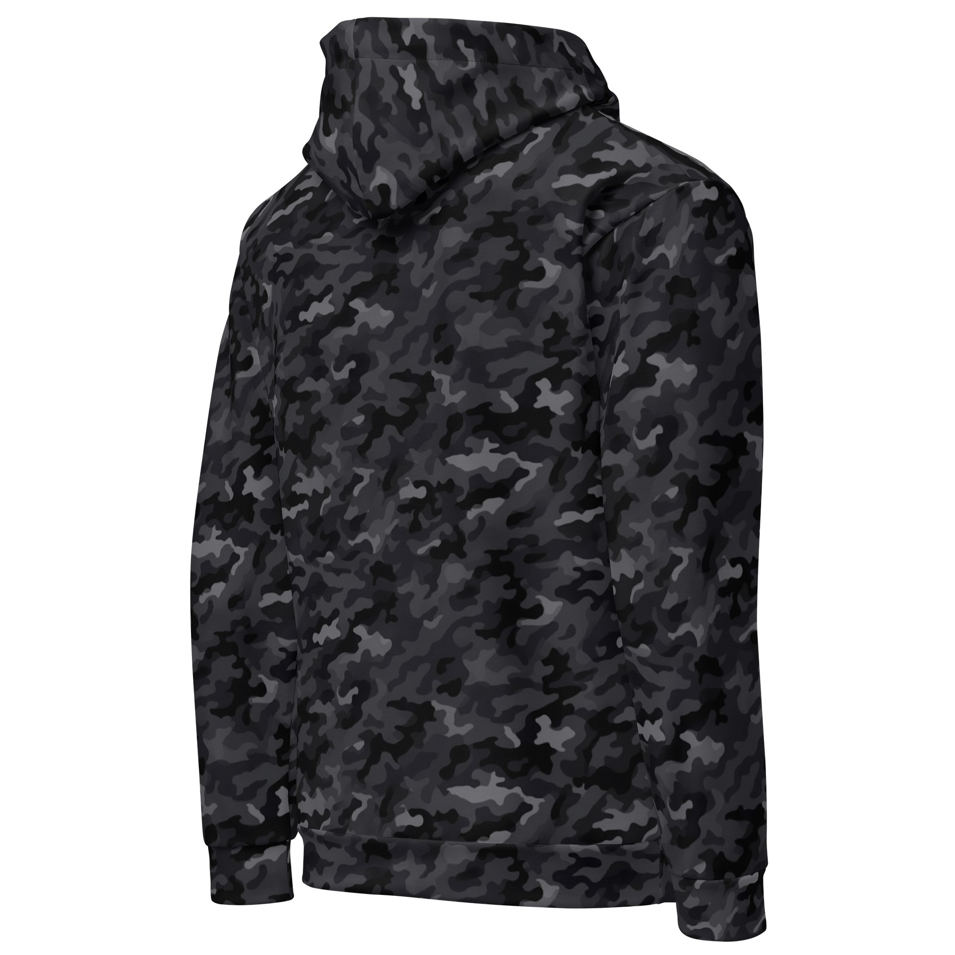 Bold Black Camouflage Print Hoodie for Casual Wear product image (4)