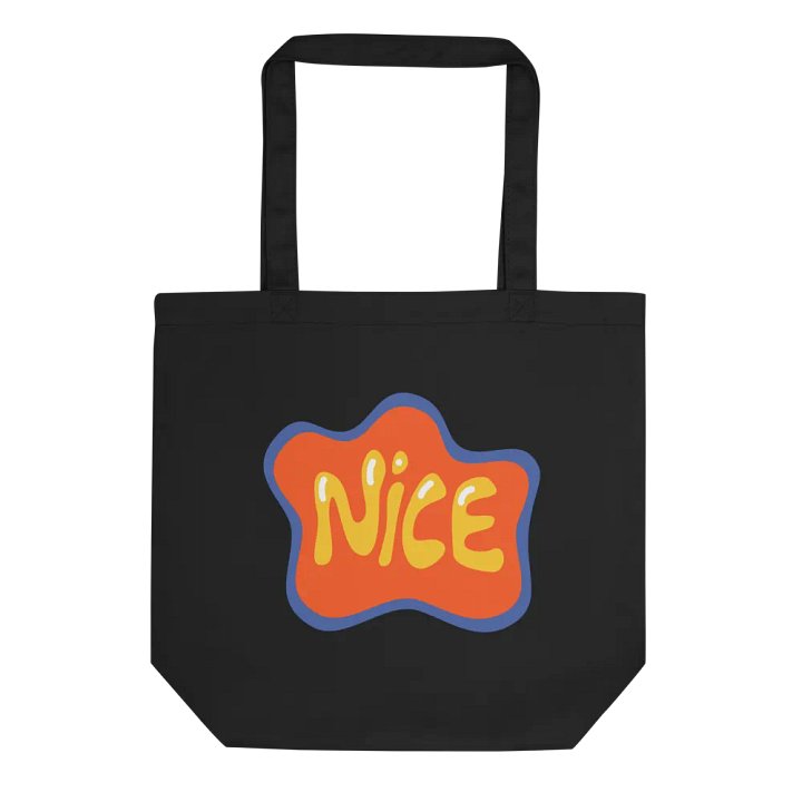Playful 'Nice' Cartoon Tote Bag product image (2)