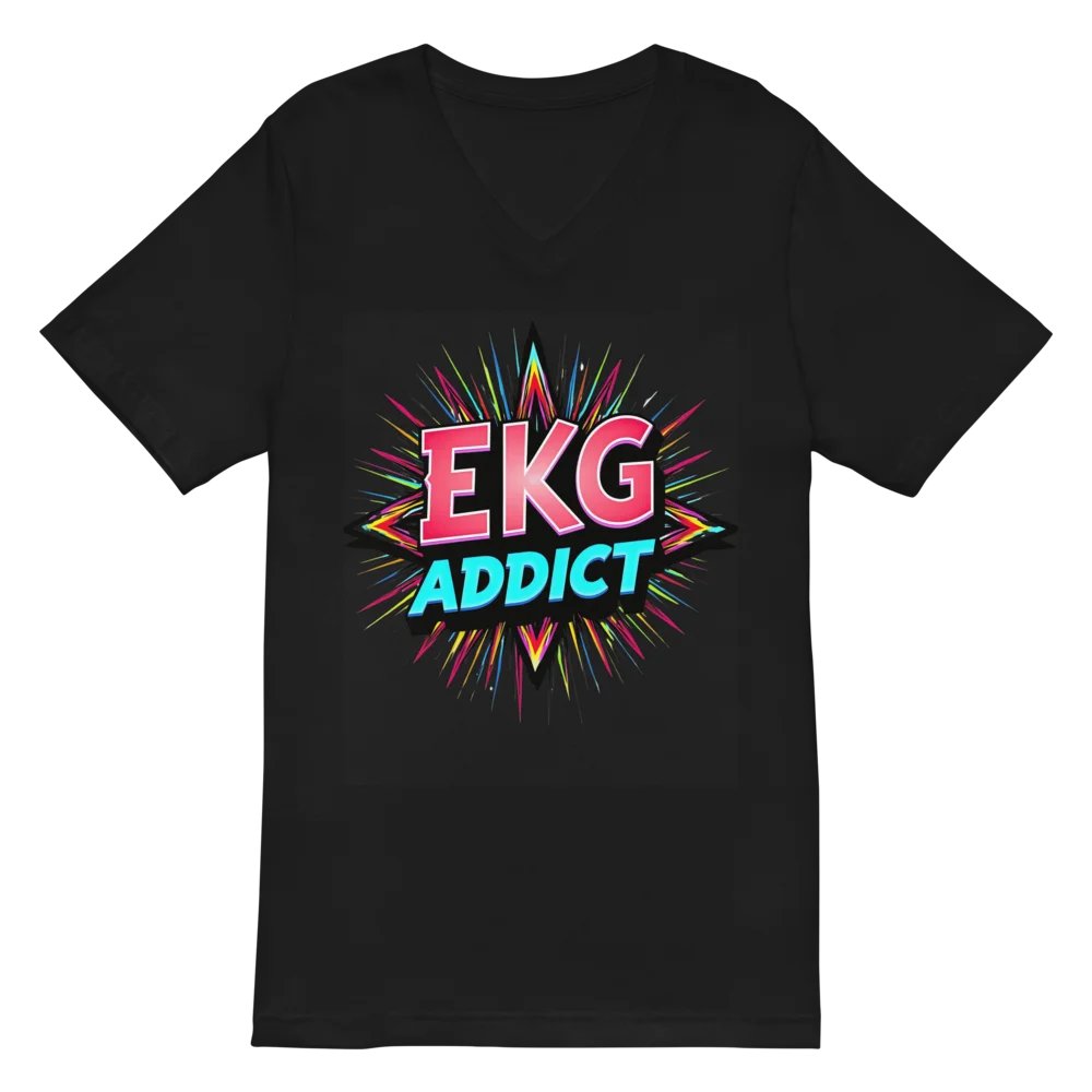 EKG Addict Explosion V-Neck Tee product image (3)
