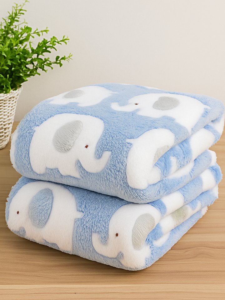 Elephant Soft Fleece Dog Blanket – Plush, Cozy & Cute Pet Throw product image (1)