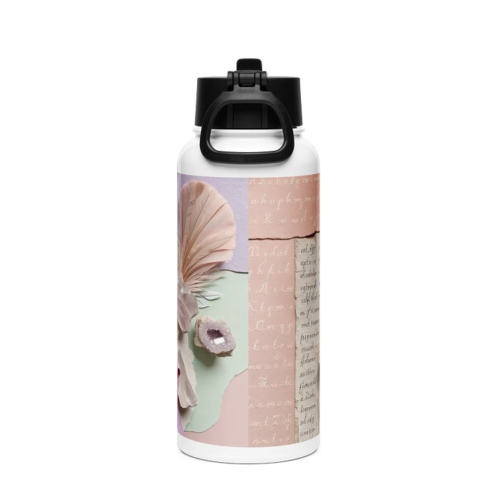 Dreams Folded in Paper Water Bottle #1 – For the Wanderers with Well-Worn Edges product image (2)