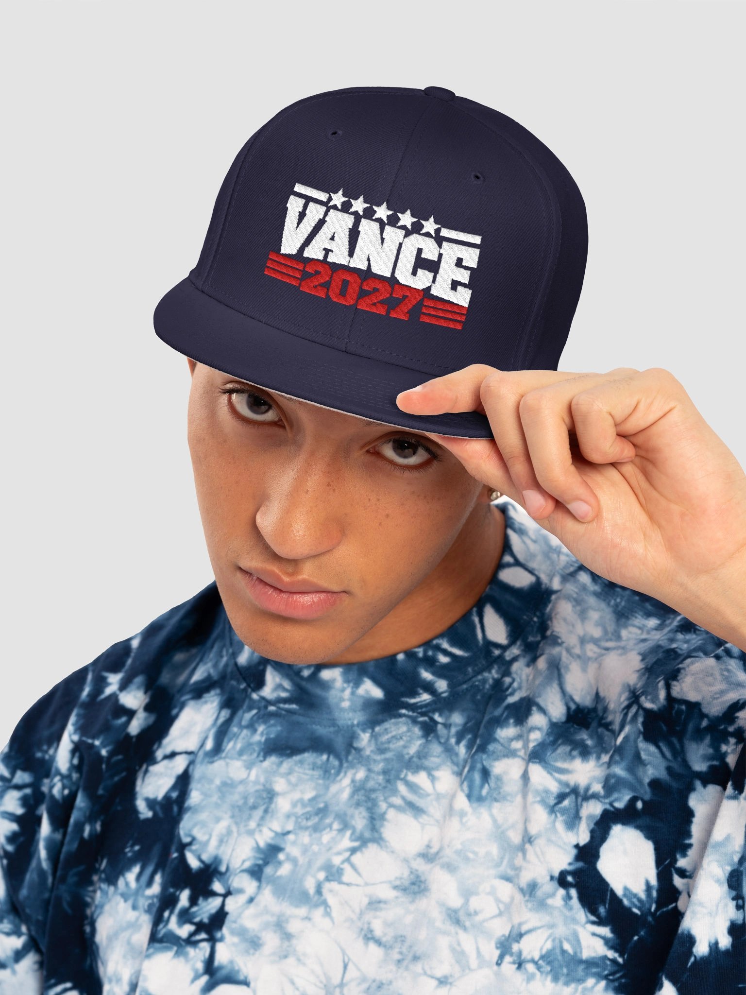 VANCE 2027 Navy Blue Embroidered Snapback. product image (5)