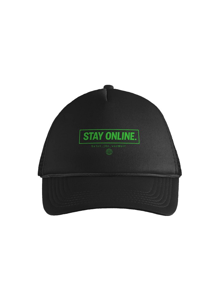 STAY ONLINE GREEN CAP product image (1)