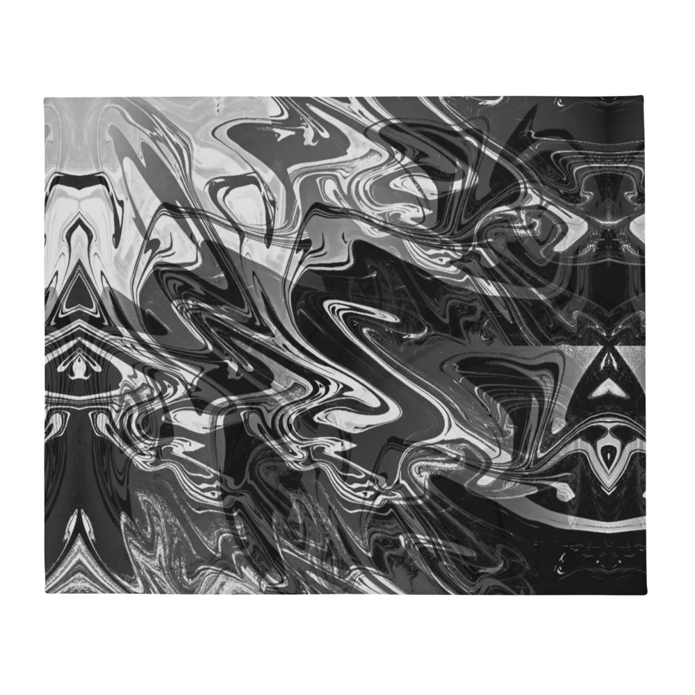 Black and White Swarm Pattern Urban Design Throw Blanket product image (2)