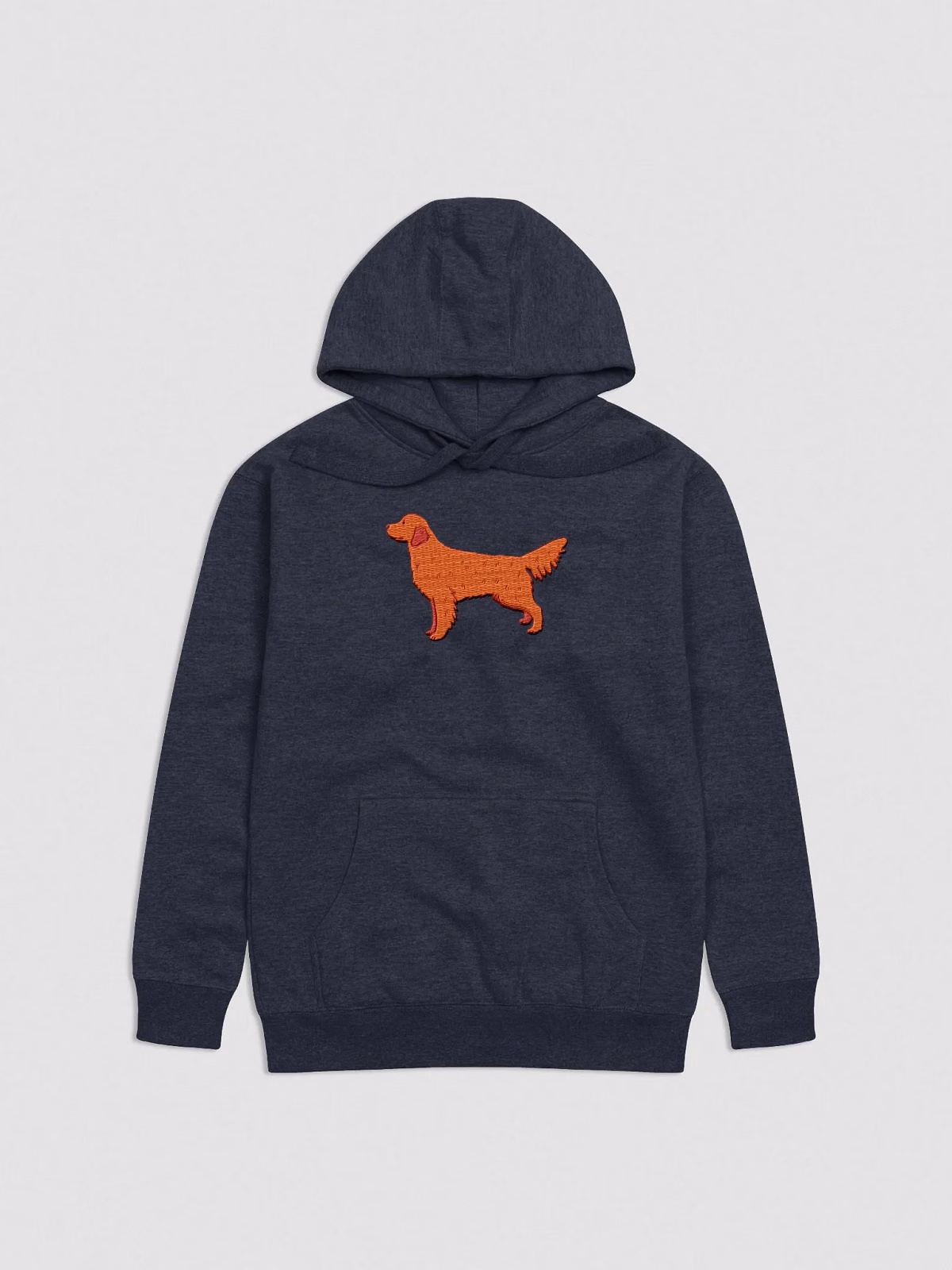 Golden Retriever Profile Premium Embroidered Hoodie | Yarafantasyart